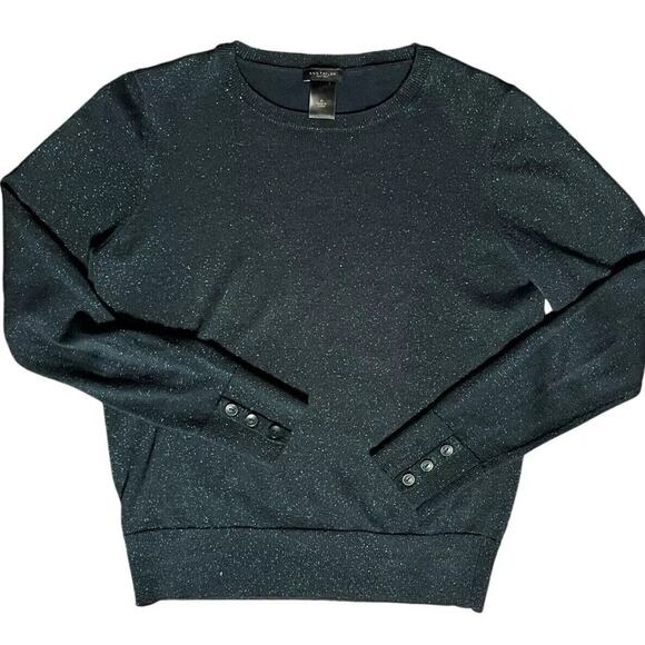 Ann Taylor Sweaters - Ann Taylor Factory Women’s Sparkling Green Sweater Preowned Size medium Holiday